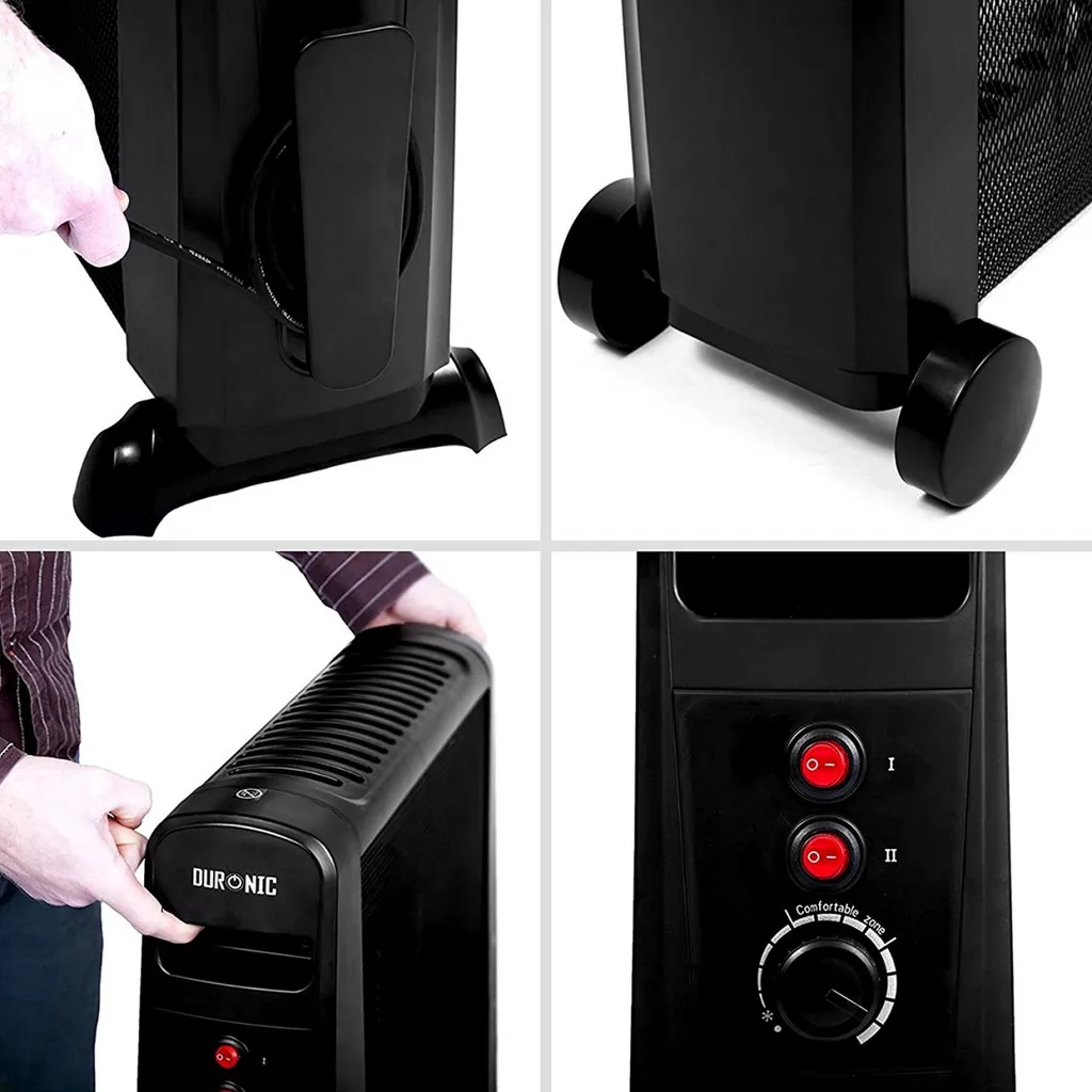 Duronic HV101 Wärmwellen Heizgerät / Heizer 2500 Watt Mit Thermostat, Mica Heizelement – Wärmt In 1 Minute Auf 6 Duronic HV101 Wärmwellen Heizgerät / Heizer 2500 Watt Mit Thermostat, Mica Heizelement – Wärmt In 1 Minute Auf – Bild 4