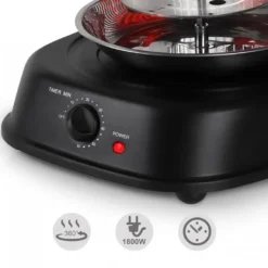 OneConcept Kebap Master - Dönergrill , Hähnchengrill , Gyrosgrill , Vertikalgrill , Drehgrill Mit Drehspieß , Elektro-/ Tischgrill Für Zu Hause , Max. Leistung: 1800 Watt , Schwarz -Günstiges Laube Lust Geschäft 005df6ecf3cda02e2a8bd78f50a2589b