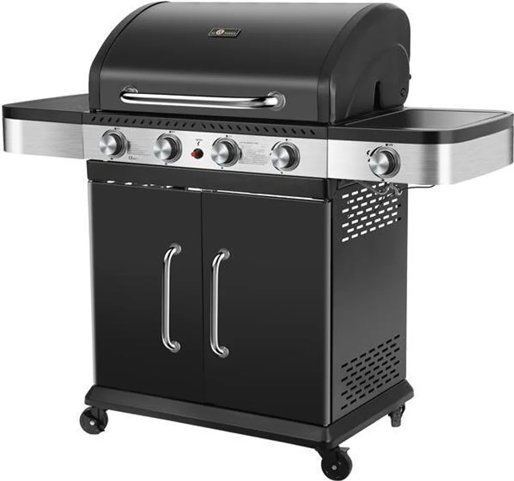 El Fuego Gasgrill / Grillwagen Burlington 4 Brenner +1 Seitenbrenner, Grillfäche 70x42cm 3 El Fuego Gasgrill / Grillwagen Burlington 4 Brenner +1 Seitenbrenner, Grillfäche 70x42cm
