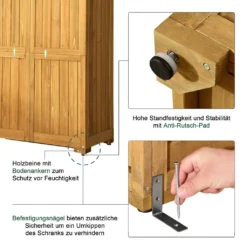 MCombo Gartenschrank Gerätehaus Geräteschuppen Garten Schuppen Schrank Holz 0870 -Günstiges Laube Lust Geschäft 00675a073278738d17943db1a47ff951