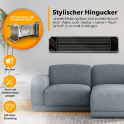 TRESKO® Dunkelheizstrahler 3200 Watt Infrarot Heizstrahler Schwarzstrahler Terrassenstrahler Schwarz IRD -Günstiges Laube Lust Geschäft 00ce3f14120c84b8e6e96f25f825c555