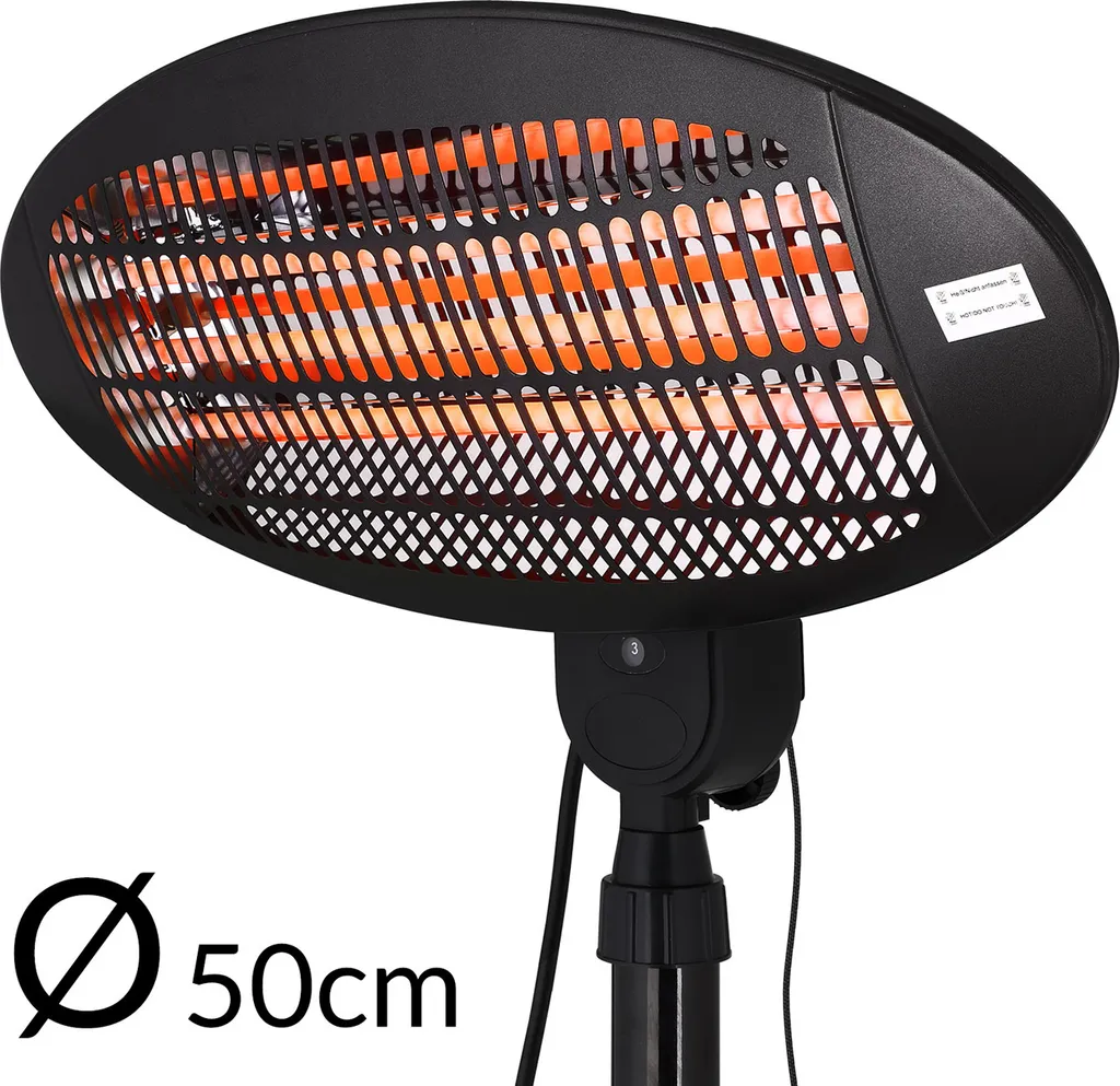 Monzana Heizstrahler Wärmestrahler Terrassenheizer 3 Heizstufen 2000 Watt Stabiler Metallfuß Umkippsicherung 10 Monzana Heizstrahler Wärmestrahler Terrassenheizer 3 Heizstufen 2000 Watt Stabiler Metallfuß Umkippsicherung – Bild 8