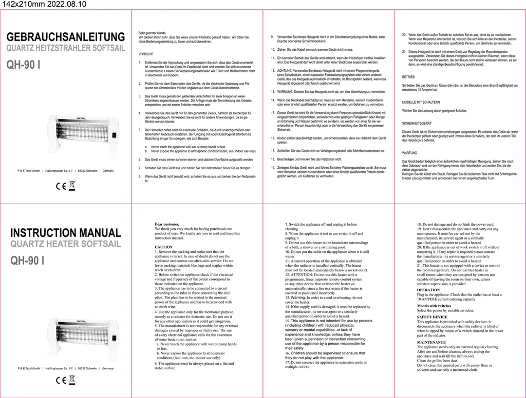 Quarz-Heizstrahler Mit 3 Leistungsstufen, 400 / 800 / 1200 Watt 7 Quarz-Heizstrahler Mit 3 Leistungsstufen, 400 / 800 / 1200 Watt – Bild 5