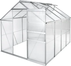 Tectake Gewächshaus Aus Aluminium Ohne Fundament - 250 X 185 X 195 Cm -Günstiges Laube Lust Geschäft 02dfd50237c615eb39d00ac6e0b8c0cd