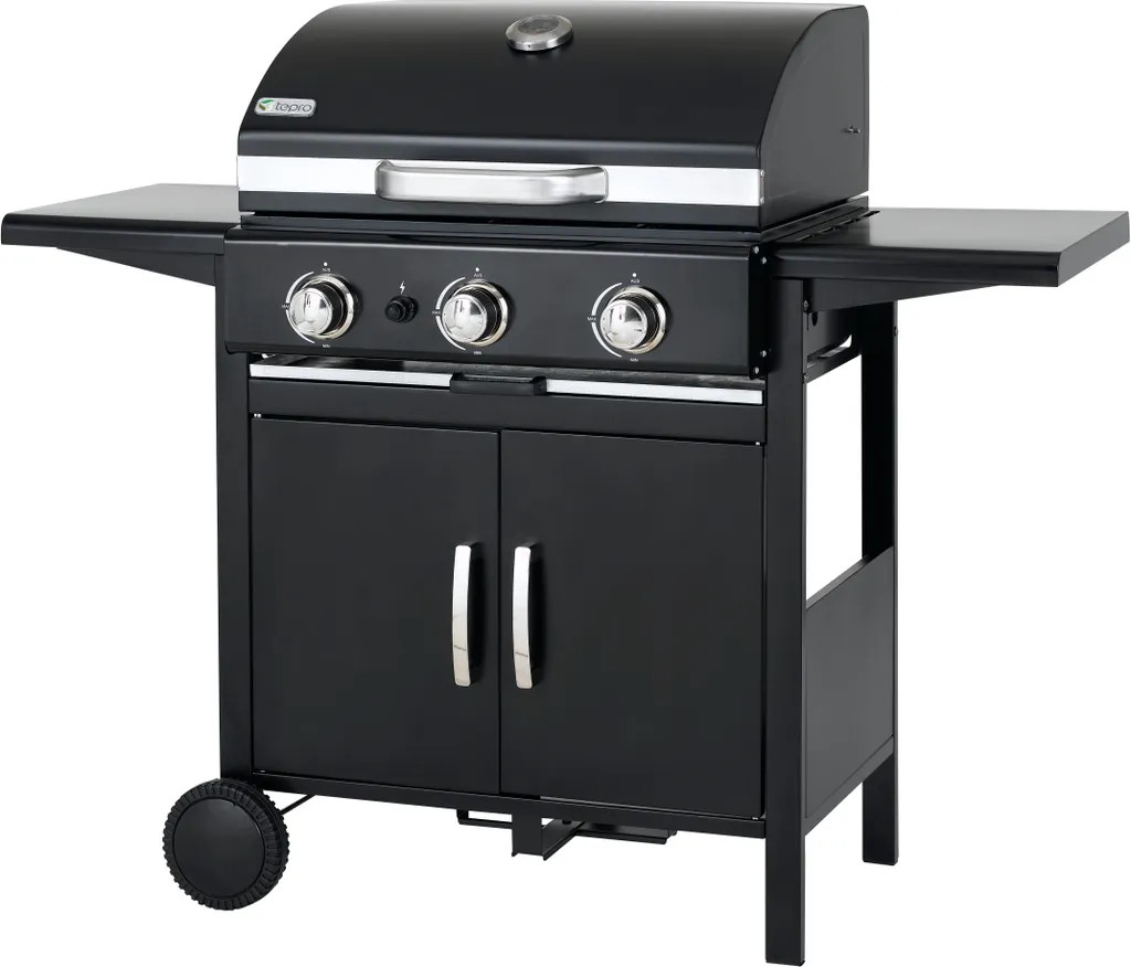 Tepro Gasgrill "Mayfield" 3 Edelstahlbrenner Je 3 KW; 3152 3 Tepro Gasgrill "Mayfield" 3 Edelstahlbrenner Je 3 KW; 3152
