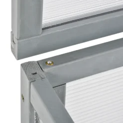 Outsunny Frühbeet Treibhaus Gewächshaus Frühbeetkasten Pflanzenbeet Mit Abdeckung Aus Holz Und Polycarbonat Wetterfest Grau 90 X 46 X 40 Cm -Günstiges Laube Lust Geschäft 03db5a723aadc1a76ed3f12909399932