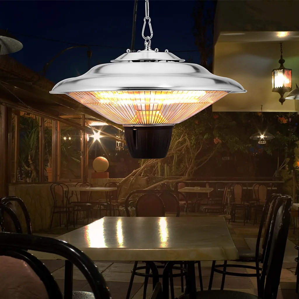 Heizstrahler Deckenheizstrahler Infrarot | 1500W | IP24 | 2 Starke Halogen Heizstäbe | Terrassenstrahler Terrassenheizer Elektro Elektrisch 4 Heizstrahler Deckenheizstrahler Infrarot | 1500W | IP24 | 2 Starke Halogen Heizstäbe | Terrassenstrahler Terrassenheizer Elektro Elektrisch – Bild 2