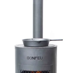 BonFeu - BonGiano SP (Ø 30 Cm) - Stahl - Gartenkamin - Terassenofen - Feuerstelle - 30 X 30 X 135 Cm - Schwarz -Günstiges Laube Lust Geschäft 04b003ccd253bddb3b6061c0b35676c6