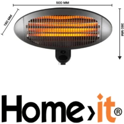 Millarco 58620 Infrarot Quarz Elektro Terrassenheizung Zur Wandmontage. Mit Einem Einzigen Kabelzug Zwischen Den Drei Heizstufen Zu Wechseln. Elektro-Infrarot-Heizstrahler Terrassenstrahler Wärmestrahler Elektrisch Heizpilz Terrassenheizer Infrarotstrahler Quarzstrahler Wandheizstrahler