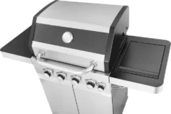 El Fuego Edelstahl Gasgrill Sunset Beach 4+1 Brenner, Grillrost U Grillplatte Gusseisern, Linkes Seitenteil Abklappbar -Günstiges Laube Lust Geschäft 05d200b3df8f594159d0ad739e319789