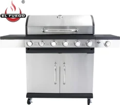 El Fuego® Edelstahl Gasgrill San Antonio 6+1 Brenner Roste Gusseisen AY5861 -Günstiges Laube Lust Geschäft 05e4eca8012bd31bbf1886cd9ec41114