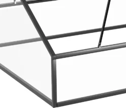 Outsunny Frühbeet Alu Treibhaus Gewächshaus Frühbeetkasten Pflanzenbeet Mit Abdeckung Polystyrolplatte Wetterfest Schwarz+Transparent 117 X 97 X 52 Cm -Günstiges Laube Lust Geschäft 0605b7498eb1004e46a42c54d62e7429