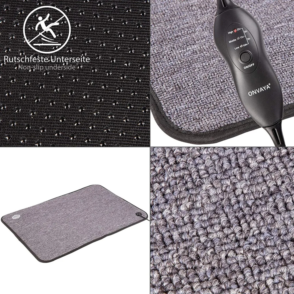 ONVAYA® Fuß-Heizmatte | Fußwärmer Elektrisch | Heizteppich Für Den Fußboden | Fußheizung | Teppichheizung | 40 X 60 Cm | 110 Watt | Wasserdicht | 3 Heizstufen 6 ONVAYA® Fuß-Heizmatte | Fußwärmer Elektrisch | Heizteppich Für Den Fußboden | Fußheizung | Teppichheizung | 40 X 60 Cm | 110 Watt | Wasserdicht | 3 Heizstufen – Bild 4
