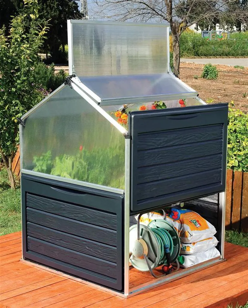 Palram Hochbeet Gewächshaus Plant Inn - Maße Aufgebaut: Ca. 118 X 146,5 X 118 Cm - Farbe: Silber 4 Palram Hochbeet Gewächshaus Plant Inn - Maße Aufgebaut: Ca. 118 X 146,5 X 118 Cm - Farbe: Silber – Bild 2