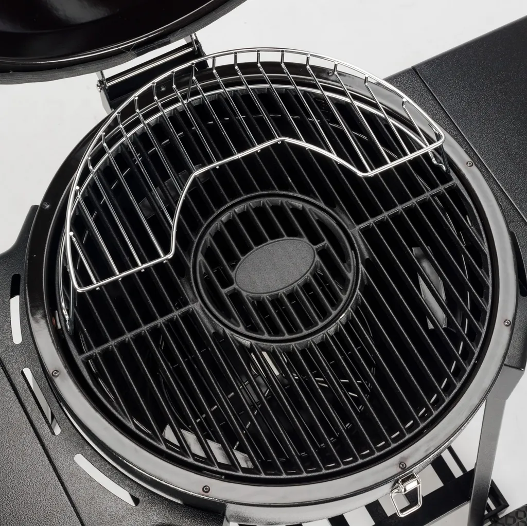 Grill Holzkohlegrill Grillwagen BBQ Barbecue Gusseisen Schwarz GRILLCHEF Kamado 4 Grill Holzkohlegrill Grillwagen BBQ Barbecue Gusseisen Schwarz GRILLCHEF Kamado – Bild 2