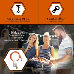 ProfiCook® Gasgrill 3 Brenner + 1 Seitenbrenner, Gas Grill Inkl. Gusseisen-Roste, Gasdruckminderer Und Schlauch, Für 5kg Gasflasche, Gasgrill Mit Kochplatte Und Temperaturanzeige , PC GG 1219 -Günstiges Laube Lust Geschäft 0893f71c6cece7884cd9f73281aaa0f0