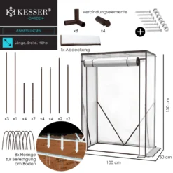 KESSER® Premium Tomatengewächshaus Foliengewächshaus, Gewächshaus Klein, Tomatenhaus, Treibhaus Mit Tür Zum Aufrollen - 100 X 50 X 150 Cm Frühbeet, Gemüse, Blumen, Obst, Garten, Farbe:Transparent, Größe:100 X 50 X 150 Cm 17 KESSER® Premium Tomatengewächshaus Foliengewächshaus, Gewächshaus Klein, Tomatenhaus, Treibhaus Mit Tür Zum Aufrollen - 100 X 50 X 150 Cm Frühbeet, Gemüse, Blumen, Obst, Garten, Farbe:Transparent, Größe:100 X 50 X 150 Cm -Günstiges Laube Lust Geschäft 08afedb223e3c2425f66653d20161271