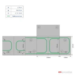 Mucola Gewächshaus Pflanzenzelt Growbox 240x120x200 Cm Schwarz Grün Indoor Pflanzenzelt Zuchtzelt Growroom Zuchtschrank Darkroom Grow Tent Frühbeet Zimmergewächshaus Growschrank -Günstiges Laube Lust Geschäft 08fcc8eb29133d5da42ef718330de4e3