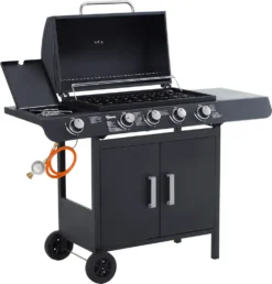 Outsunny Gasgrill BBQ Grillwagen Mit 4 Brennern 1 Seitenbrenner Schrank Multifunktion Metall Schwarz 125 X 51 X 100 Cm 13 Outsunny Gasgrill BBQ Grillwagen Mit 4 Brennern 1 Seitenbrenner Schrank Multifunktion Metall Schwarz 125 X 51 X 100 Cm -Günstiges Laube Lust Geschäft 0959a21434ee67321a5e498b60a39c54