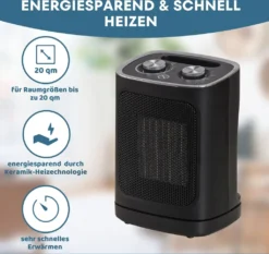 STAHLMANN Keramik Heizlüfter Energiesparend Und Leise 1800W – Heizung Elektrisch Mit Keramik-Heiztechnologie Und Thermostat – Elektrisches Heizgerät, Heizstrahler Innenraum, Electric Heater, 1800 -Günstiges Laube Lust Geschäft 09769fdc6630d80f39d2fd93ffa727ea