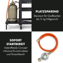 Klarstein Gasgrill Mit Smoker, Gasgrill Mit 4 Brenner, 13,5kW Edelstahl-Gasgrill, BBQ Gasgrill Für Balkon & Garten, Grill Für Gas & Kohle, Gasgrills Mit 4 Brenner & Thermometer -Günstiges Laube Lust Geschäft 0a82eff1719bfe678eb237d34384d13d