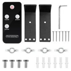 Monzana Infrarot Heizstrahler MZH3000 Goldröhre 3000W 3 Heizstufen Fernbedienung Terrassenstrahler Elektrisch , Farbe:schwarz -Günstiges Laube Lust Geschäft 0b876cb004d7810db322ead876c21ad9