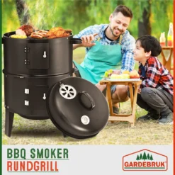 Deuba 3in1 Smoker Inkl. Thermometer Leichter Transport Räucherofen Holzkohlegrill BBQ Rundgrill Räuchertonne -Günstiges Laube Lust Geschäft 0bdbea6ae38a2562d09a4ac0da39a60b