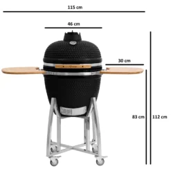 BBQ-Toro Kamado Grill Holzkohlegrill Ø 46 Cm "KURO" Mit Bambusablage, Thermometer, Schwarz -Günstiges Laube Lust Geschäft 0c5ce485bf6547c13f6088e23059c48f
