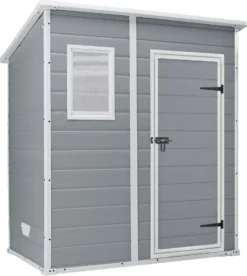 Keter Manor Pent Geräteschuppen B 183,5 X T 111 X H 200 Cm Gartenschuppen, Farbe Grau -Günstiges Laube Lust Geschäft 0c626da607df89f86e493a042f98b821