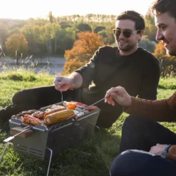 KNISTER Grill PREMIUM - Mobiler Holzkohlegrill Aus Edelstahl - GERMANY - 28-49x20cm -Günstiges Laube Lust Geschäft 0dd5091c2a169f9385b49ca096374512