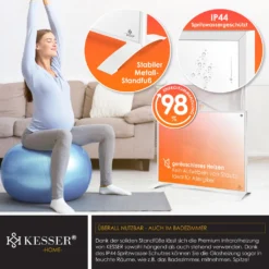 KESSER® Infrarotheizung Energiesparend Infrarot 2in1 Standgerät & Wandmontage Elektroheizung Mit Fernbedienung Thermostat & App-Steuerung Timer Elektrisch Heizpaneel Heizung Konvektor Standfüße, Farbe:Weiß, Größe:350W -Günstiges Laube Lust Geschäft 0e350fc89a7381d0ccea51ee331f685b