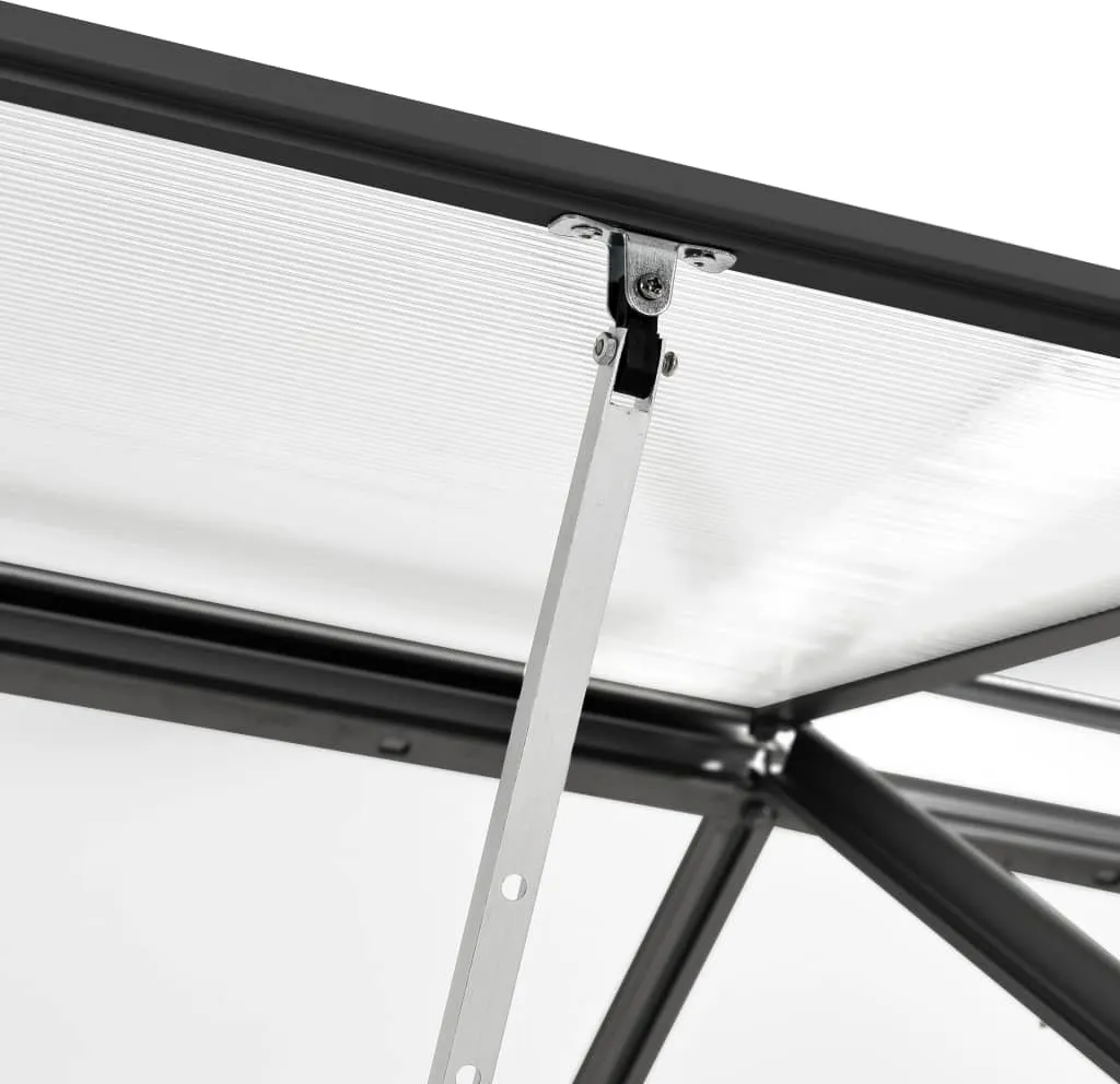VidaXL Gewächshaus Anthrazit Aluminium 1,33 M² 9 VidaXL Gewächshaus Anthrazit Aluminium 1,33 M² – Bild 7