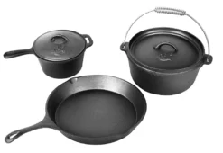 El Fuego Pfannen-Schmortopf-Set Dutch Oven Set 7-teilig, Schwarz -Günstiges Laube Lust Geschäft 0f8e85f691e7bdc3cd408eae47d73ac0