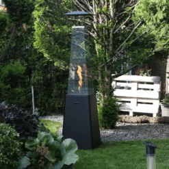 Gasheizstrahler Umbrella BS Stahl Schwarz 12kW Set