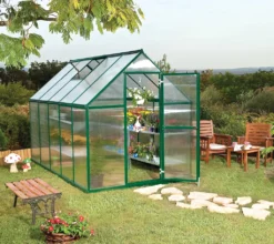 PALRAM-Mythos 6x10 Gewächshaus-grün/transparent-7172 -Günstiges Laube Lust Geschäft 102a13552edf1e60d55a7b73aed4a289