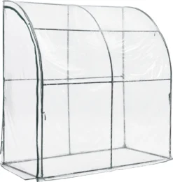 Wand-Gewächshaus Juta 100x200x215cm Foliengewächshaus Treibhaus PVC Folie Transparent -Günstiges Laube Lust Geschäft 104265c9178eab152e458a581a6c203d