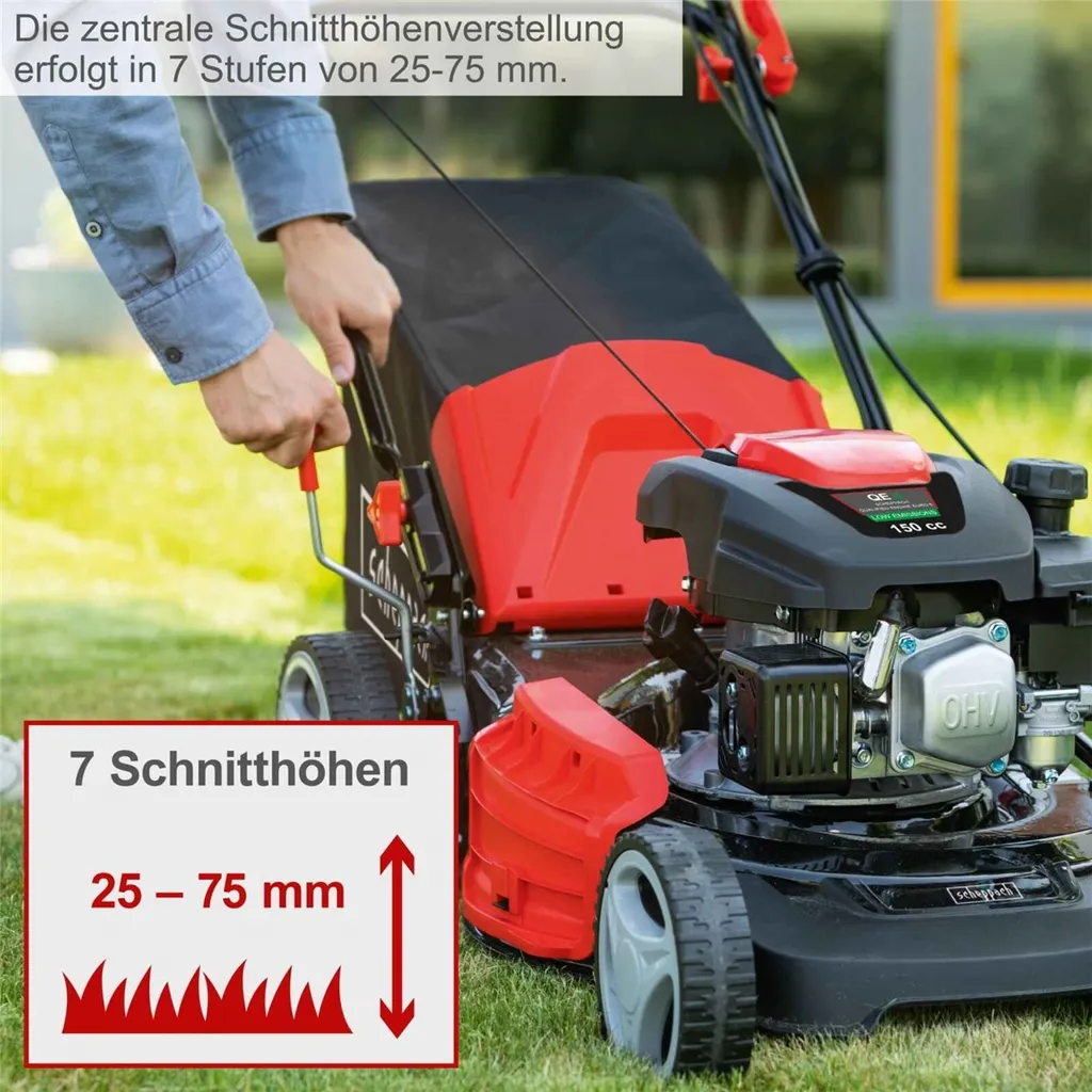 Scheppach MS161-46 Benzin Rasenmäher Benzinmäher 46cm Mäher Mit Radantrieb 6in1 9 Scheppach MS161-46 Benzin Rasenmäher Benzinmäher 46cm Mäher Mit Radantrieb 6in1 – Bild 7