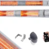 AREBOS Infrarot Heizstrahler Mit Fernbedienung, 3000W, 3 Heizstufen, Terrassenheizer, Wand-Heizstrahler, Silber -Günstiges Laube Lust Geschäft 111dd5c19b70a6c87106cc2f3f44a827