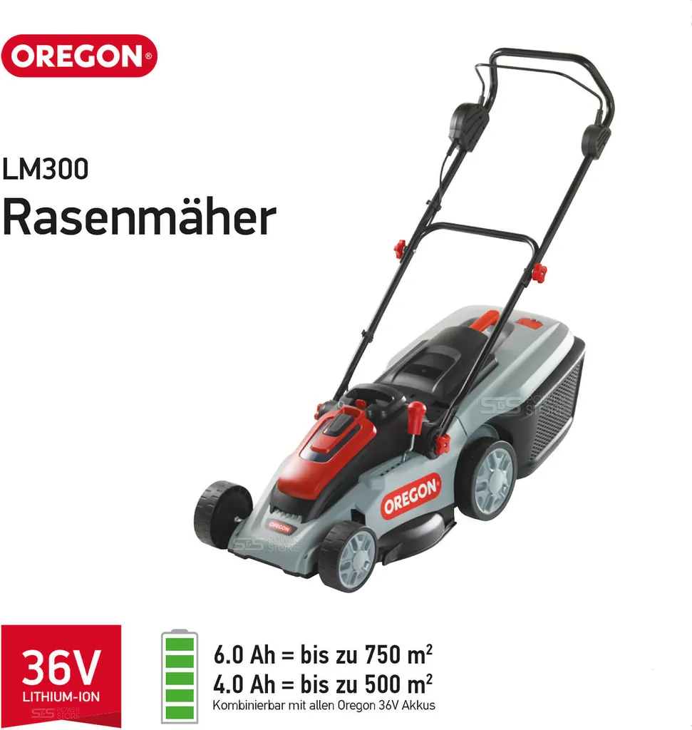 Oregon Akku-Rasenmäher LM300 36V Nur 16,3 Kg Leichter Und Wendiger Akkumäher 40 Cm Schnittbreite 50l Grasfangkorb Flächen Empfehlung Bis 500 M² Ohne Akku Und Ladegerät 581683 3 Oregon Akku-Rasenmäher LM300 36V Nur 16,3 Kg Leichter Und Wendiger Akkumäher 40 Cm Schnittbreite 50l Grasfangkorb Flächen Empfehlung Bis 500 M² Ohne Akku Und Ladegerät 581683