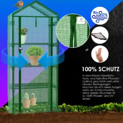 KESSER® Premium Foliengewächshaus Gewächshaus Mit 4 Etagen - 69 X 50 X 158 Cm Treibhaus Mit 4 Regalen - Platzsparend, Hochwertiges Anzuchthaus Garten Balkon Stabil & Einfach Zu Montieren, Farbe:Grün, Größe:4 Etagen -Günstiges Laube Lust Geschäft 112e4f6b59b1d10877a2aa44bd5b9acd