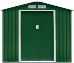 COSTWAY Metall Gerätehaus Inkl. Metallfundament 213x127x185cm Gartenhaus Geräteschuppen Garten Schuppen Dunkelgrün -Günstiges Laube Lust Geschäft 115689a7318e097bc79be56e0e488bdb