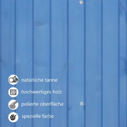 Merax Gerätehaus Gartenschrank 124x53 Cm Gerätehaus Holz Geräteschuppen Mit Spitzdach Und Einlegeböden, Blau -Günstiges Laube Lust Geschäft 117f656d5170b3c17996a8215df2eeee