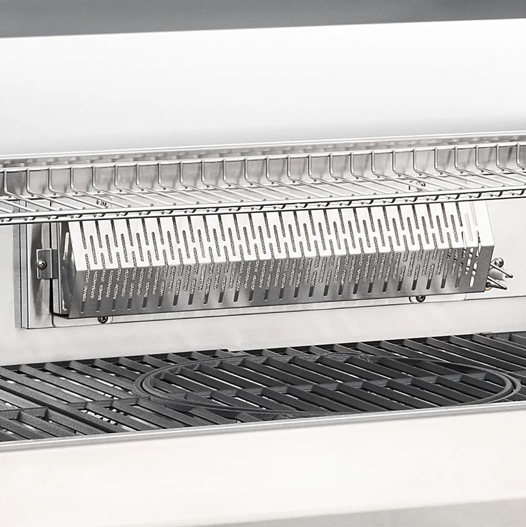 TAINO PLATINUM 4+2 Gasgrill Komplett Edelstahl 4-Brenner Silber Grillwagen BBQ Keramik-Brenner Backburner Sizzle-Zone Piezozündung Seitenkocher Gusseisen-Roste Set Inkl. Zubehör 9 TAINO PLATINUM 4+2 Gasgrill Komplett Edelstahl 4-Brenner Silber Grillwagen BBQ Keramik-Brenner Backburner Sizzle-Zone Piezozündung Seitenkocher Gusseisen-Roste Set Inkl. Zubehör – Bild 7