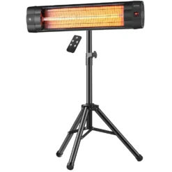 Echos Heizstrahler | Mit Fernbedienung | Timer | 3 Leistungsstufen | 850 Watt | 1650 Watt | 2500 Watt