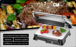 Clatronic KG 3571 Elektrischer Kontaktgrill, Multigrill, Für Beidseitiges & Fettfreies Grillen, Antihaftbeschichtete Platten, Kabelaufwicklung, 2000 Watt, Edelstahl 27 Clatronic KG 3571 Elektrischer Kontaktgrill, Multigrill, Für Beidseitiges & Fettfreies Grillen, Antihaftbeschichtete Platten, Kabelaufwicklung, 2000 Watt, Edelstahl -Günstiges Laube Lust Geschäft 131fc019568c23c86089f63861422012