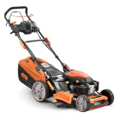 FUXTEC 4in1 Benzin Rasenmäher FX-RM5396PesPRO – 53cm Schnittbreite & 6PS / 4,4 KW – 196ccm Hubraum Mit 60l Grasfangkorb – E-Start Und Selbstantrieb