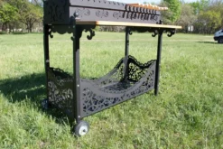 Mangal Grill Armada, XXL Schaschlikgrill Für 20 Spieße, 4 Mm Stahl Mit Ablage Und Räder, +Trennwand + Ständer Für Kazan