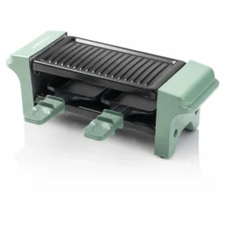 Bestron Raclette Für 1 Bis 2 Personen, Mini Tischgrill Mit Zwei Pfännchen Und Zwei Holzschabern, 350 Watt, Farbe: Grün/Schwarz -Günstiges Laube Lust Geschäft 14f06096ef81178a17d634c38b89e689