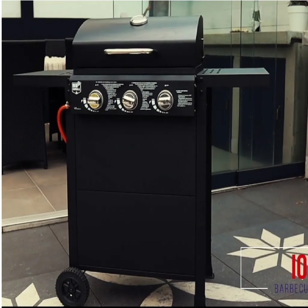 Outtrade Gasbarbecue IOWA BBQ Standgrill Grillwagen Gasgrill Mit 3 Brennern 9 KW 3 Outtrade Gasbarbecue IOWA BBQ Standgrill Grillwagen Gasgrill Mit 3 Brennern 9 KW