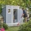 Keter Manor Pent Geräteschuppen B 183,5 X T 111 X H 200 Cm Gartenschuppen, Farbe Grau -Günstiges Laube Lust Geschäft 1560363bb8078cf412bd5f559c7ad415